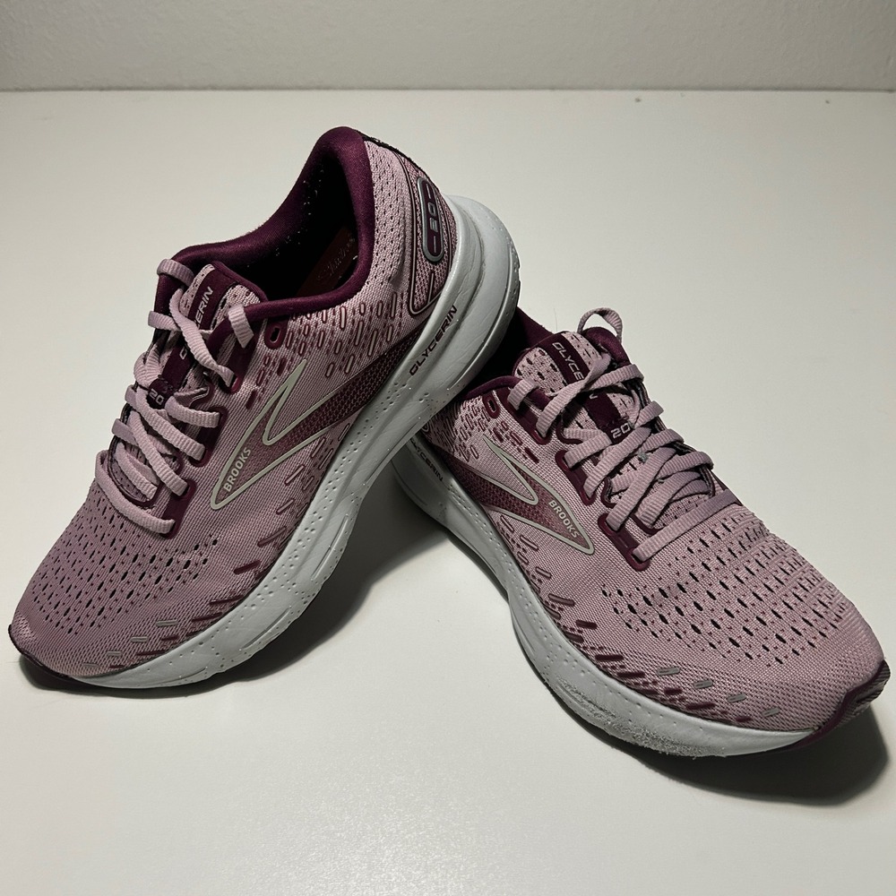 Brooks Glycerin 20 Womens Running Shoes Purple Burgundy 1203691B577 Size 9 B